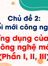 CN Thiết kế và Công nghệ - Bài 6. Ứng dụng của một số công nghệ mới (Phần I, II, III)